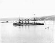 H.M.S. Monmouth leaving Esquimalt Harbour with Prince Fushimi 1907