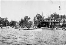 The aquatic building from the lake 1909