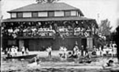 An event in front of the aquatic building, Kelowna, British Columbia 1910