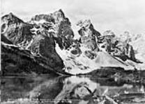 Moraine Lake in the valley of the Ten Peaks ca. 1900-1925