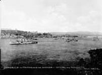 Citadelle et Vaisseaux de Guerre - Citadel and Warships seen from Levis ca. 1900-1925