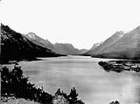 View of lake from Prince of Wales Hotel, Waterton National Park ca. 1900-1925