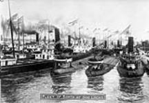Fleet of boats ca. 1900-1925