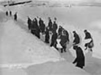 Clearing the road to the railway station, Relief Project No. 39 Jan. 1934.