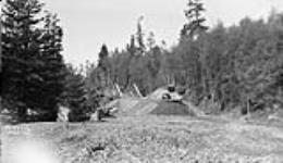 (Relief Projects - No.. 57). Grading at mile 3 of the West Coast Road near Davidson Creek Apr. 1936