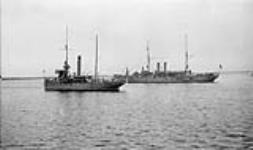 (American) American gunboat in harbour Archangel, Northern Russia, 1919 1919