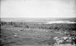 General view of the village of Sherbrooke and the Sherbrooke Lakes 1892
