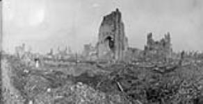 Ruins at Ypres [Belgium] showing Cloth Hall. Nov. 1917 1914-1919