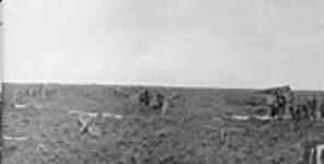 German prisoners and wounded Canadians. Battle of Passchendaele, November, 1917 November, 1917.