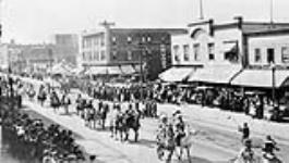 Parade of Cree Indians at H.B. Co.'s 250th Anniversary Celebration, Edmonton, Alberta 1920