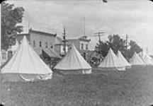 Tent village set up after fire 1922