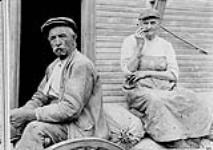 Old French miller and wife at Val Jalbert Lake, St. John Territory, Quebec n.d.