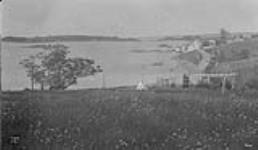 View of Guysboro, old mill in foreground 1909