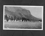 Indian encampment for "Indian Days" celebrations, Banff, Alta 1925