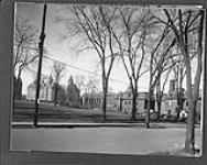 Looking across Albert Street East of Elgin Street towards Chateau Laurier Hotel, Ottawa, Ontario 5 Apr., 1938