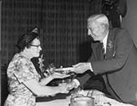 [Mrs. Ethel Smith Stewart being inducted into the Canadian Sports Hall of Fame by Harry Price. 1962.] 1962