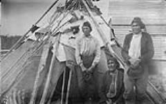 Group of Indians at Hudson's Bay Post, Mistassini, [Quebec] 1884