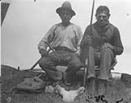 [Two Métis men] taken near headwaters of Swift Current [Creek], Saskatchewan 1884.