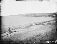 Coast at Ste. Anne looking down [St. Lawrence] River. Jas. Richardson in foreground 1878