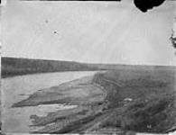 "Looking up [North] Saskatchewan [River] from Ft. Edmonton [in the area which later became the province of Alberta] Oct. 23, 1879." 23 Oct. 1879