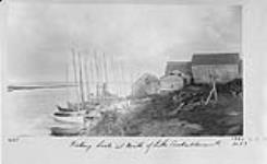 Fishing boats at mouth of Little Saskatchewan River, Man 1890