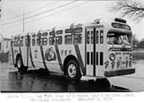 T.T.C. Bus 1599, Christmas decorated. [Toronto, Ont.] Dec. 3, 1956 3 December 1956.
