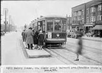 Safety zone, St. Clair Ave. and Oakwood Ave. [Toronto, Ont.] Dec. 4, 1928