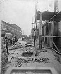 [Toronto, Ont.] showing hole where accident occurred at new Market Building west side of Jarvis St. south of Front St Nov. 21, 1900