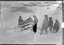 (Hudson Strait Expedition). Tractor stuck in snow at Base 'A' Feb. 1928
