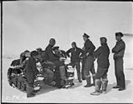 (Hudson Strait Expedition). Personnel of Base'C' with Cletrac tractor 1928