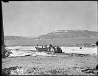 (Hudson Strait Expedition) Cletrac tractor towing dory, Base 'C' 1928