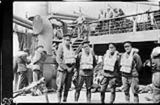 [Canadian troops in S.S. "Justica", en route to Liverpool, England, 1917.] 1917