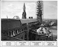 West Block renovations, Parliament Buildings, Ottawa, Ont. (General view, roofing, looking north) Sept. 6, 1962