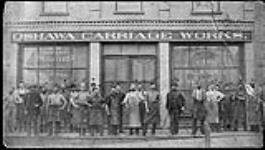 Oshawa Carriage Works. [The McLaughlin Patent Buggies.], Oshawa, Ont. [Robert McLaughlin third from left] n.d.