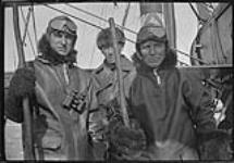 Aircrew with Baby Avro seaplane aboard S.S. EAGLE of Bowring Bros. Ltd 1924