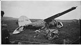 Wreckage of Lockheed "Vega" aircraft NR500V "City of New York" of Messrs. John Brown and Henry Mears 3 Aug. 1930