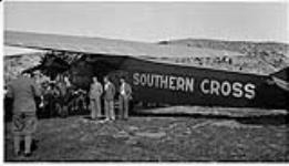 Fokker "Southern Cross Aircraft" of Messrs. Charles Kingsford-Smith, Evert Van Dyk, Patrick Saul and John Stannage after trans-Atlantic flight 25 June 1930