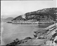 Canada Steamship Lines - S.S. SAGUENAY off Tadoussac Wharf ca. 1927 - 1930