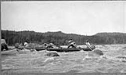 Poling on the Abitibi River, [Ont.], 1905