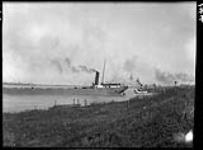 Steamer "Cowle" aground at Sarnia Dec. 1906