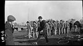 S.P.S. [School of Practical Science] students, at Stanley Barracks, marching to dig trenches 31 Oct. 1914