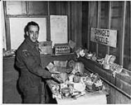 Pte. Emile Duval, Three Rivers, Que., on the staff of a Canadian Army Base Post Office in France n.d.