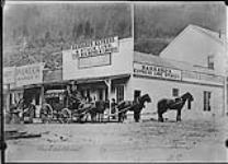 Mail stage operated by F.J. Barnard, George Deitz and Hugh Nelson in 1866, starting from Yale, B.C. on its Long journey to Williams Creek