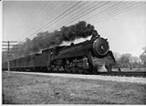 Canadian Pacific Railway "Royal Hudson" type steam locomotive engine 2827 ca. 1930