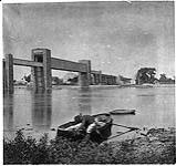 Sault au Récollet [G.T.R. bridge over the Ottawa River at Ste. Anne de Bellevue, QC] 1852 - 1869.