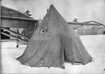 [Engine tent fitted to Bellanca CH-300 Pacemaker aircraft of the R.C.A.F., Rockcliffe, Ont., 19 December 1930.] 19 Dec. 1930