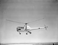 Helicopter in flight ca. 1947