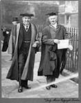 Rt. Hon. W.L. Mackenzie King with the Vice-Chancellor of Cambridge University on receiving an honourary LL.D. degree ca. Nov. 1926