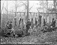 Hunting party and game, Monteith House, Rosseau, Lake Rosseau, Muskoka Lakes, Ont., 1903 1903