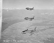 F-86 Sabre aircraft in formation 6 Sept. 1951